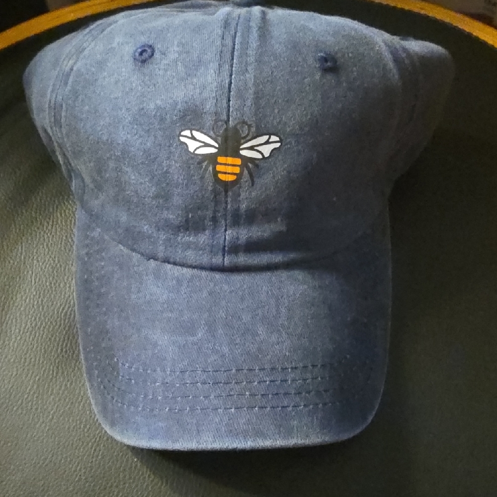 Dark Was Denim  Bee Embroidered Baseball Cap